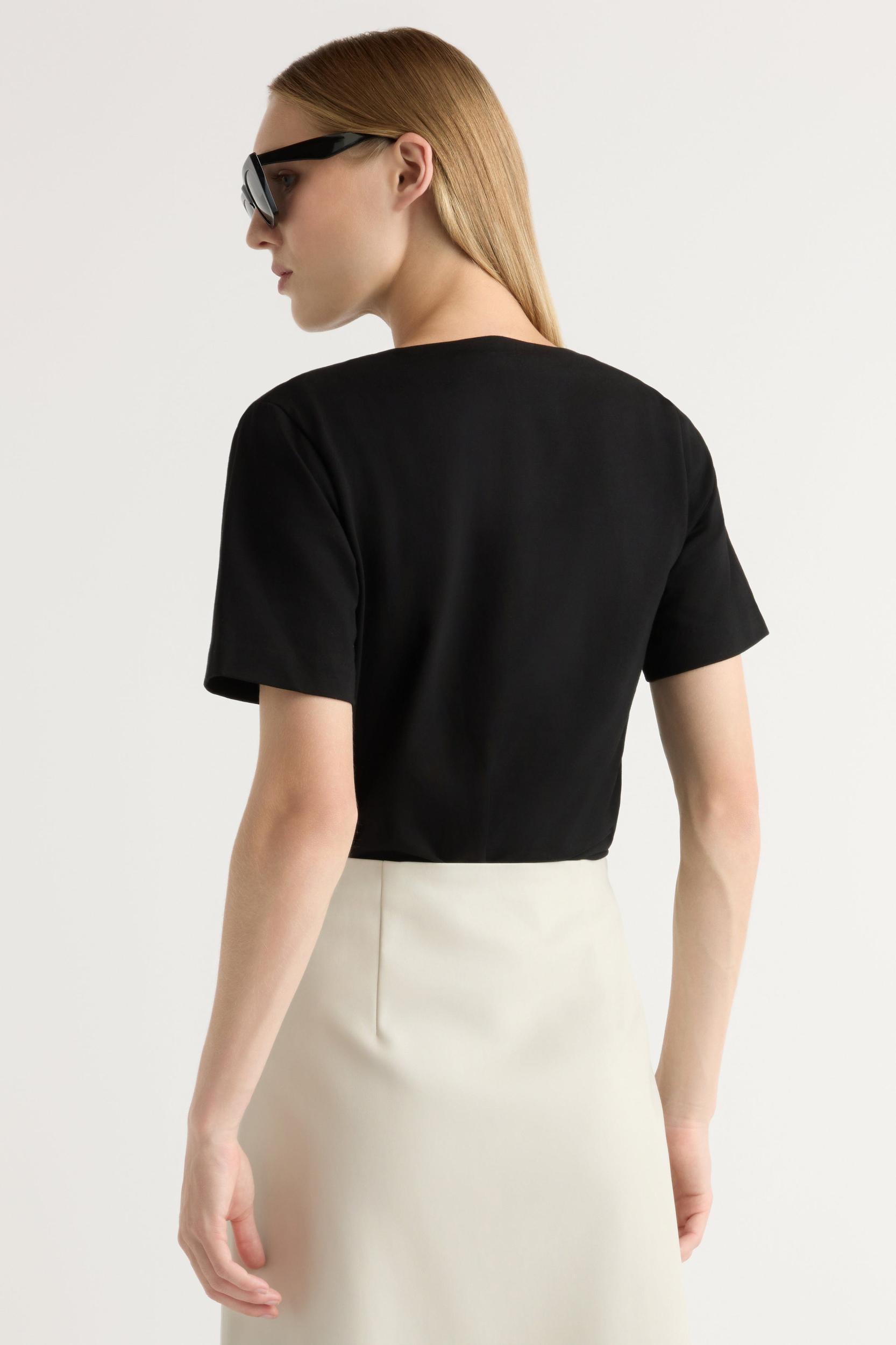 Kendra Organic Cotton Cowl-Neck Tee Product Image