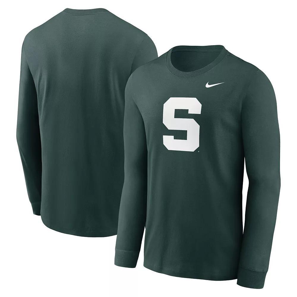 Men's Nike Green Michigan State Spartans Alternate Logo Long Sleeve T-Shirt,  Product Image