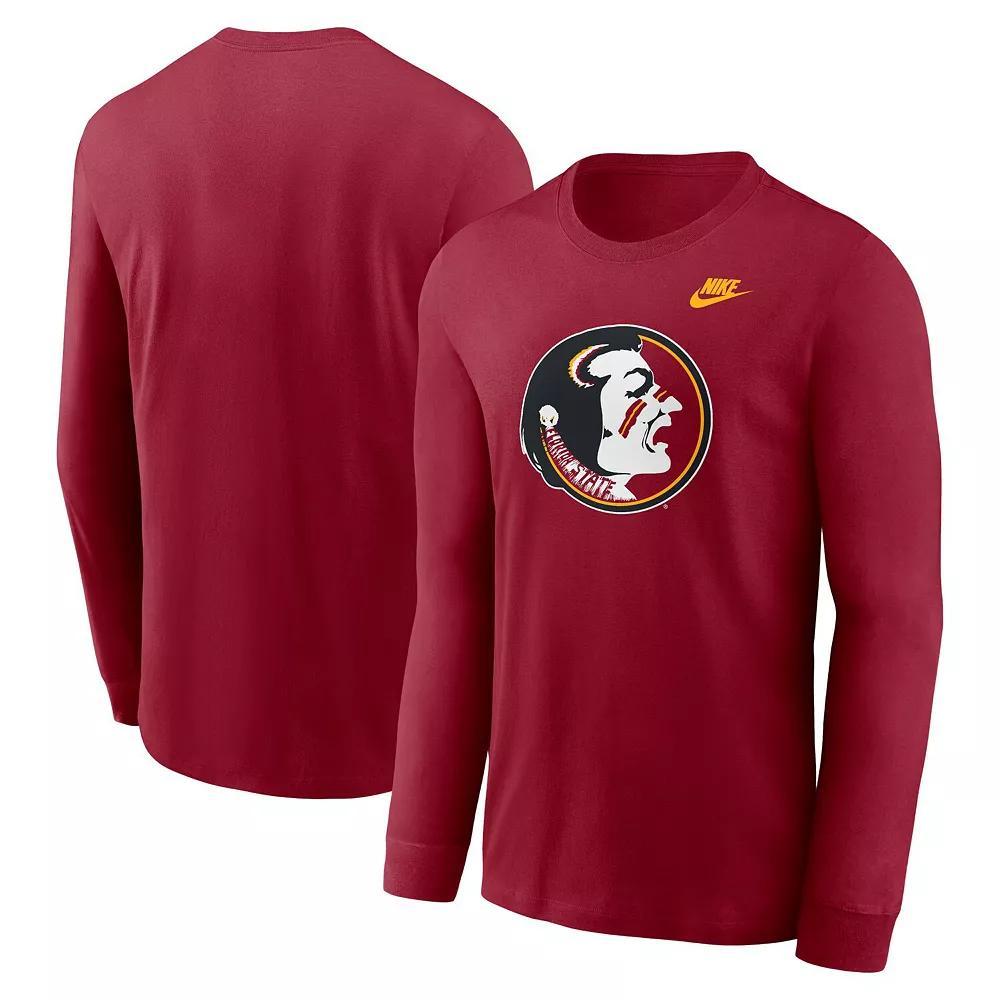 Men's Nike Garnet Florida State Seminoles Legacy Primary Logo Long Sleeve T-Shirt, Size: Small, Red Product Image