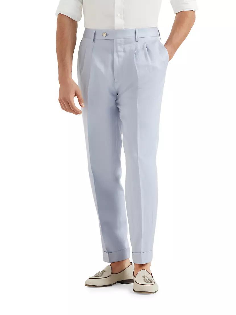 Leisure Fit Trousers with Double Pleats Product Image