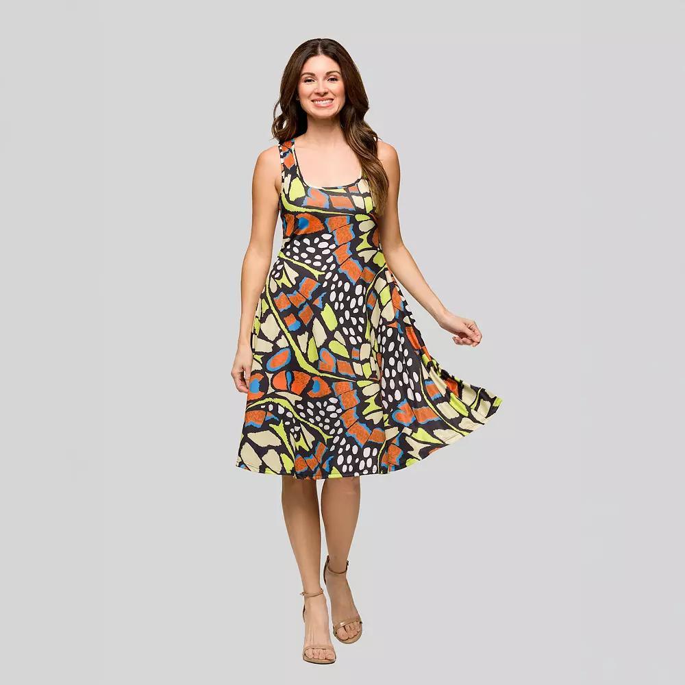 Women's 24Seven Comfort Apparel Sleeveless Tank Swing Mini Dress,  Product Image