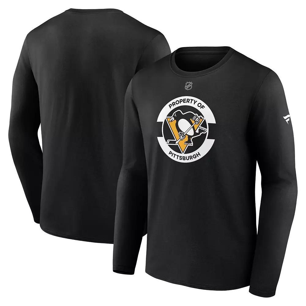 Men's Fanatics Black Pittsburgh Penguins Authentic Pro Core Secondary Long Sleeve T-Shirt, Size: Large Product Image