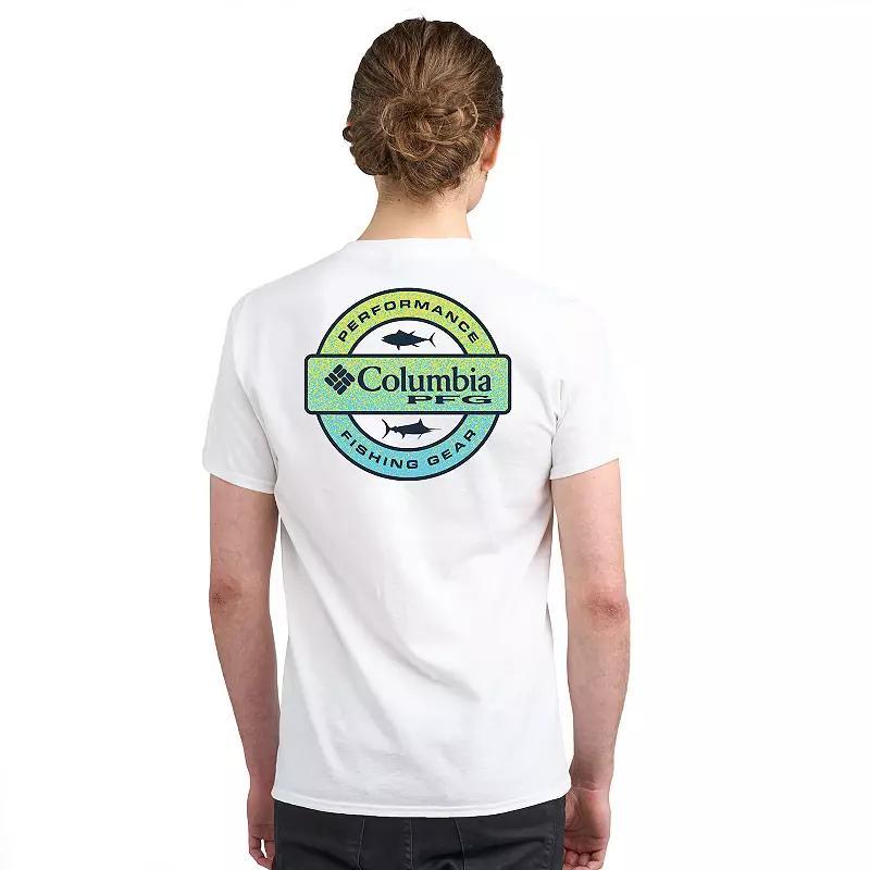 Men's Columbia PFG Short Sleeve Graphic Tee, Size: Large, White Pfg Product Image