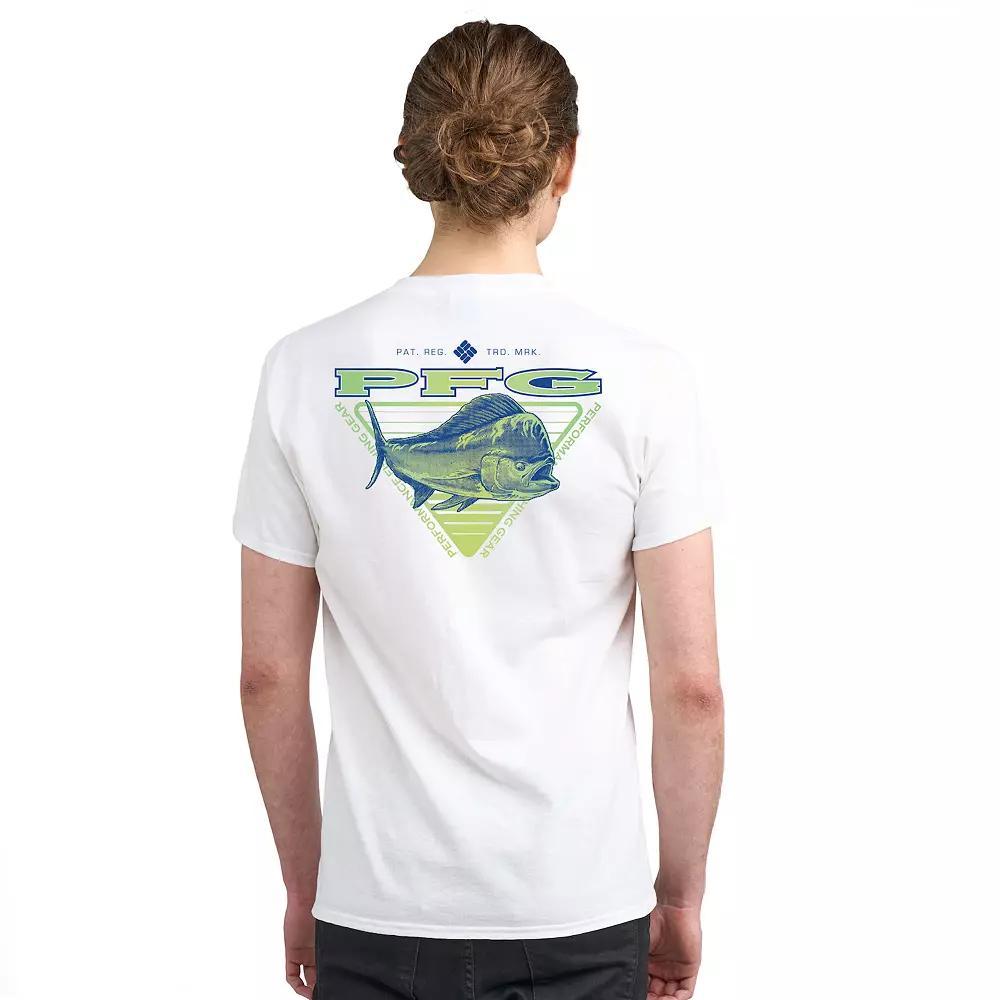 Men's Columbia PFG Performance Fishing Gear Short Sleeve Graphic Tee, Size: XXL, Bright White Product Image