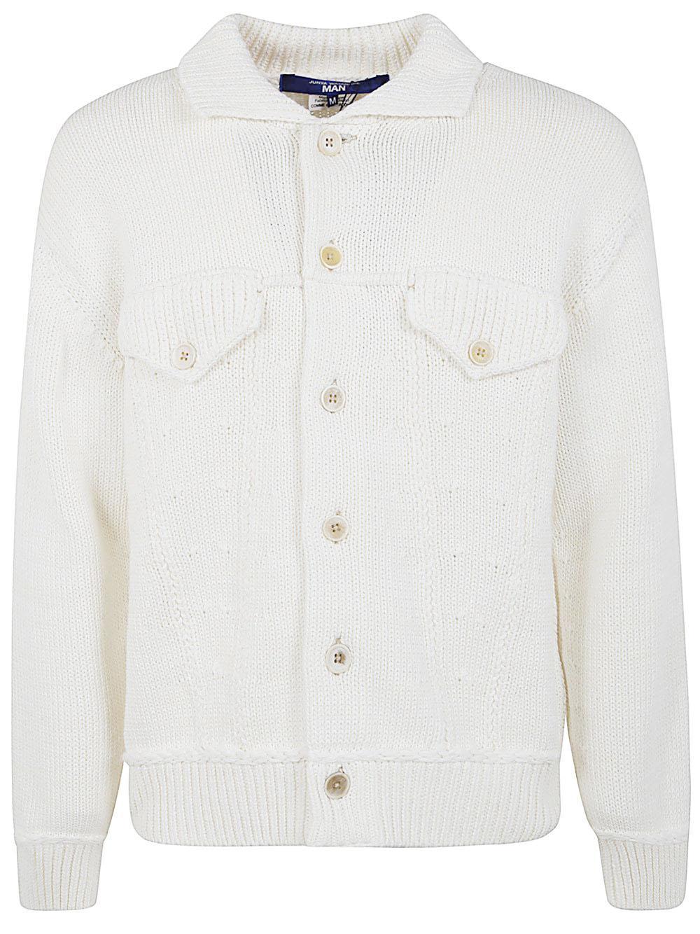 JUNYA WATANABE Denim Cardigan In White Product Image