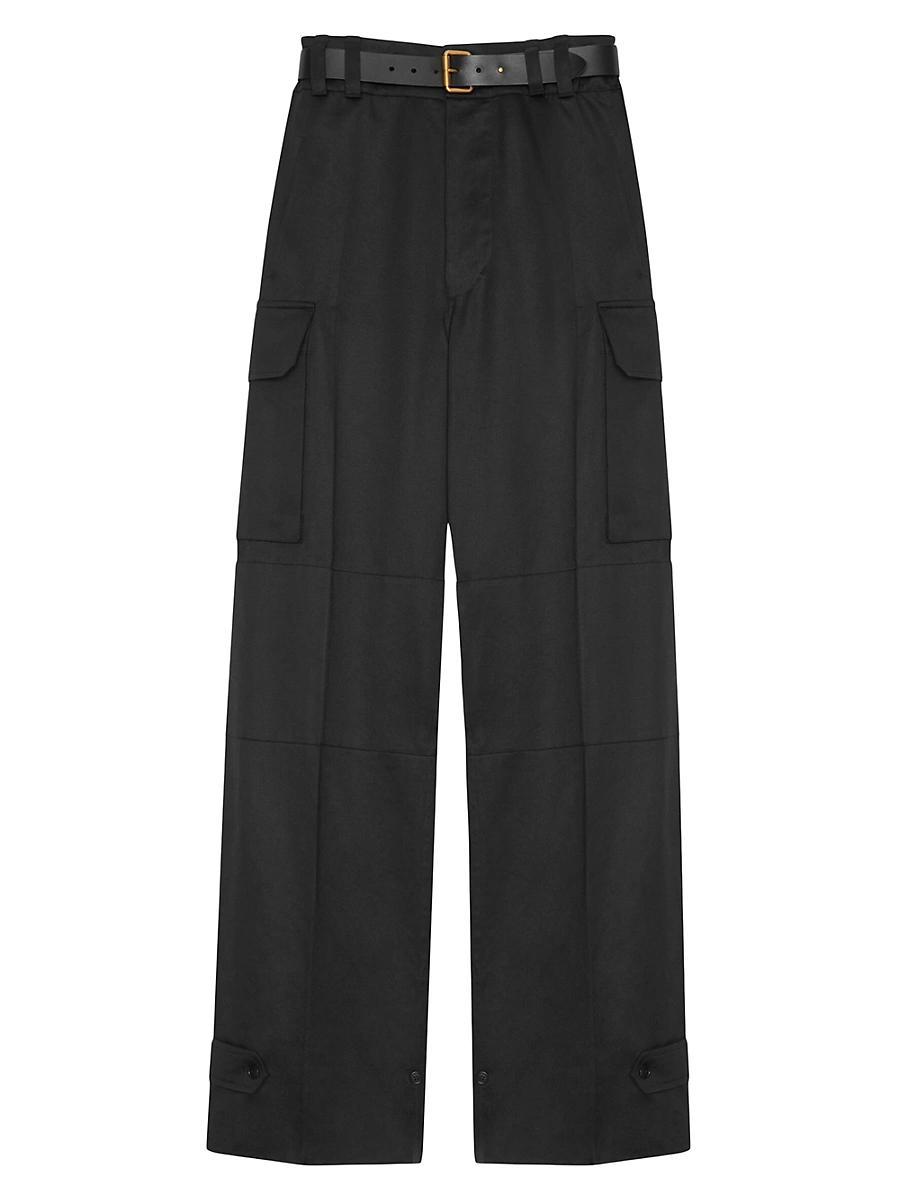 Womens Cassandre Cargo Pants in Cotton Gabardine Product Image