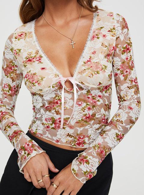 Amessa Long Sleeve Top Floral Product Image