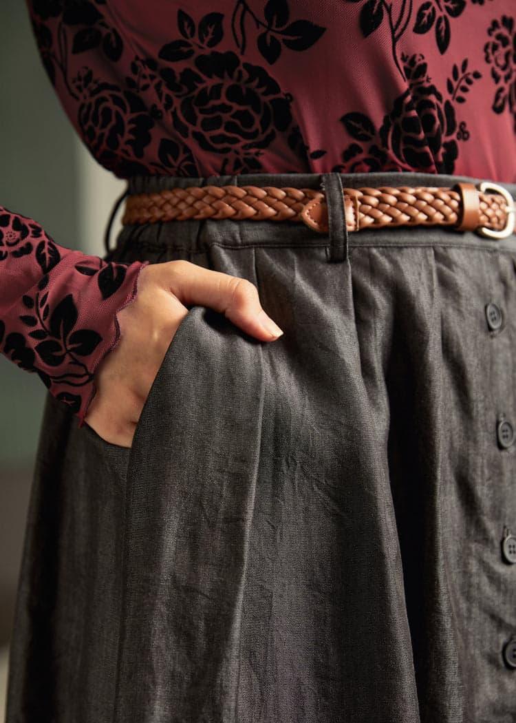 Bookstore's Best Chambray A-Line Skirt Product Image