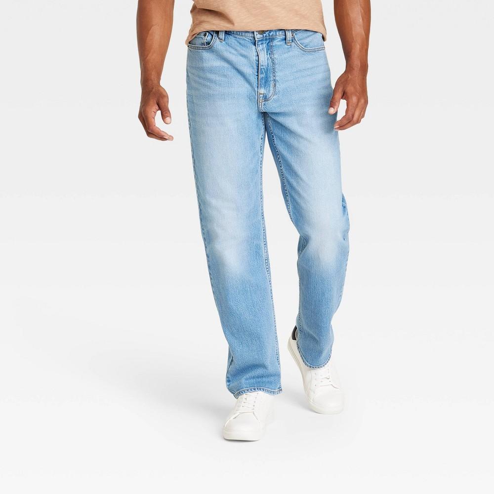 Mens Relaxed Fit Jeans - Goodfellow & Co Light Wash 40x32 Product Image