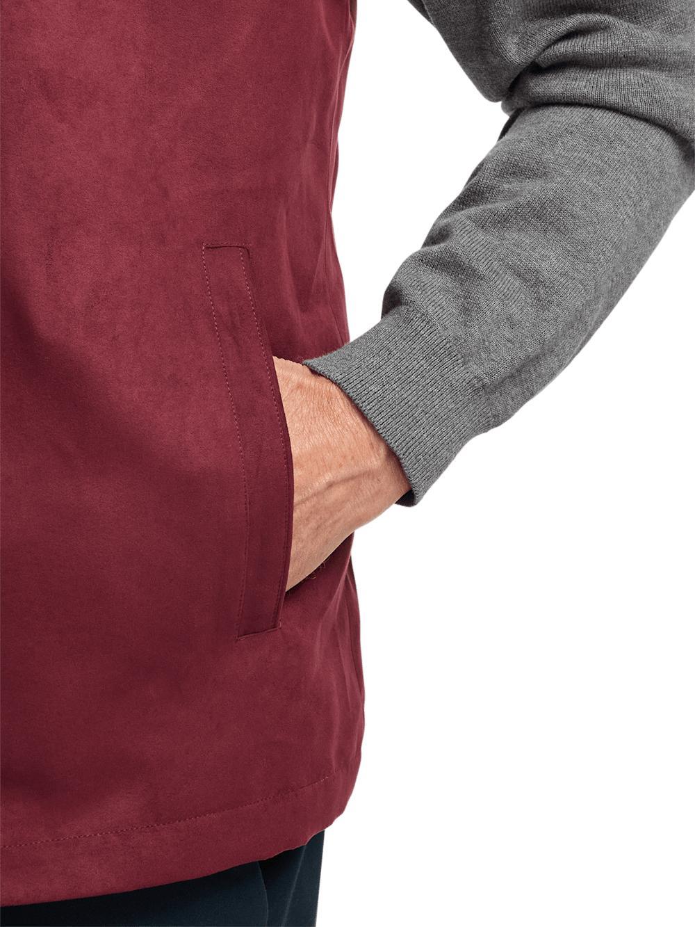 Microsuede Vest - Burgundy Product Image