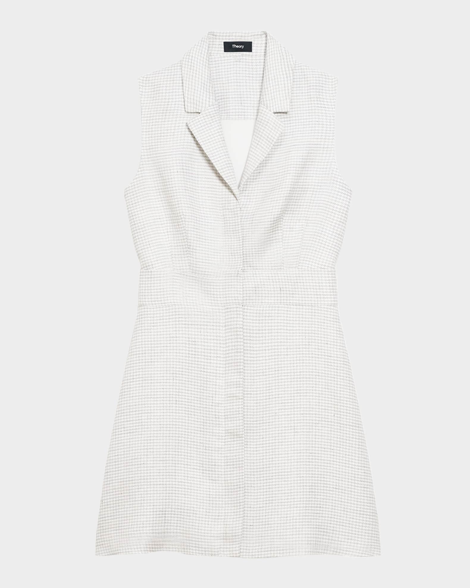 Houndstooth Front Zip Mini Dress Product Image