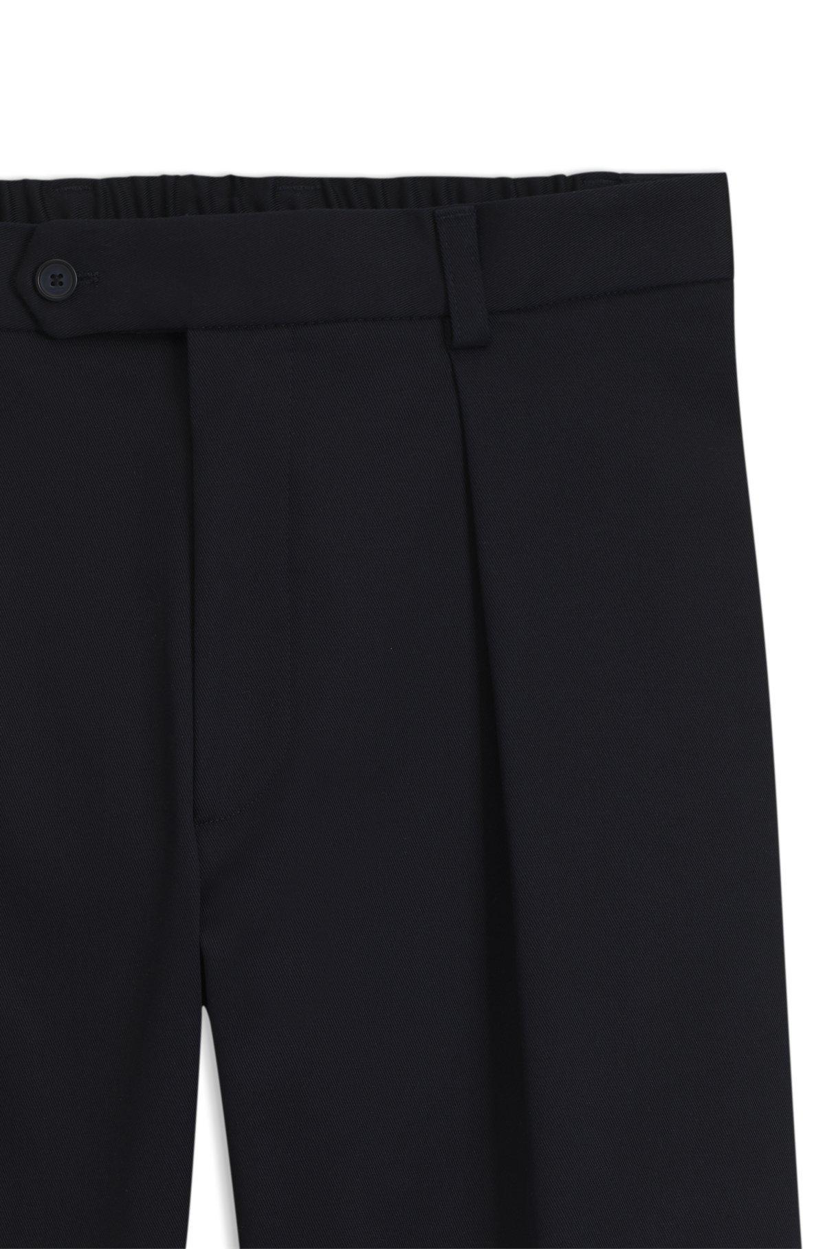 BOSS - BECKHAM x BOSS trousers in stretch cotton - Dark Blue Product Image