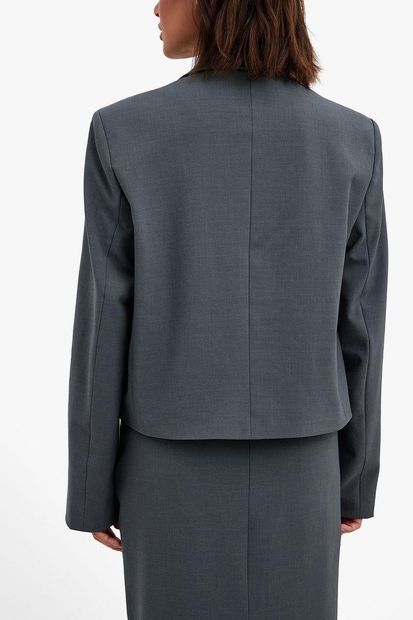 Short Tailored Straight Blazer Product Image