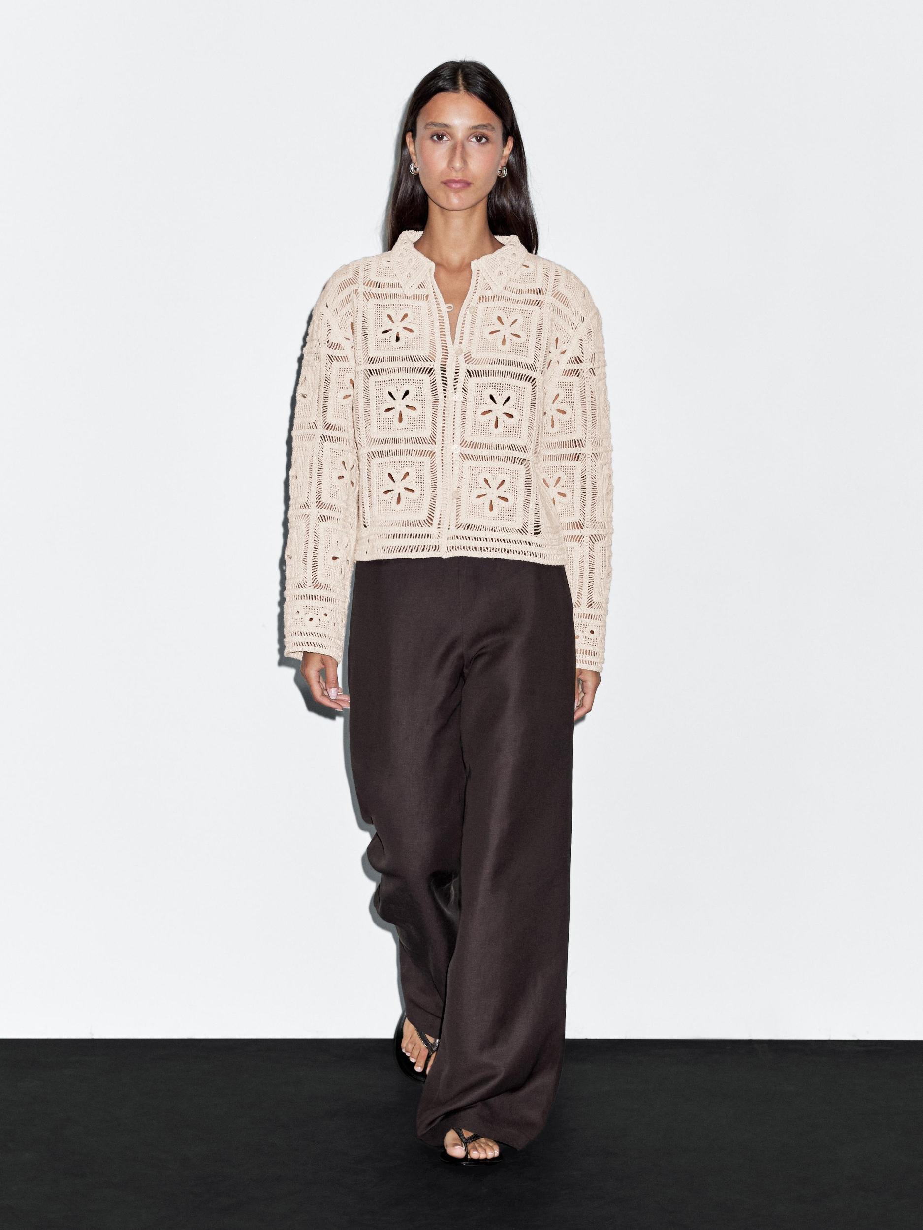 Embellished crochet cardigan Product Image