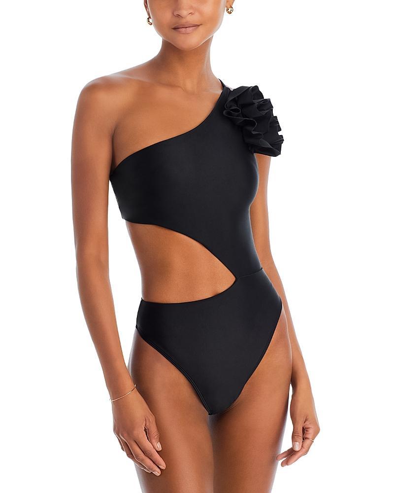 Womens Nyomi Rosette Cut-Out One-Piece Swimsuit Product Image