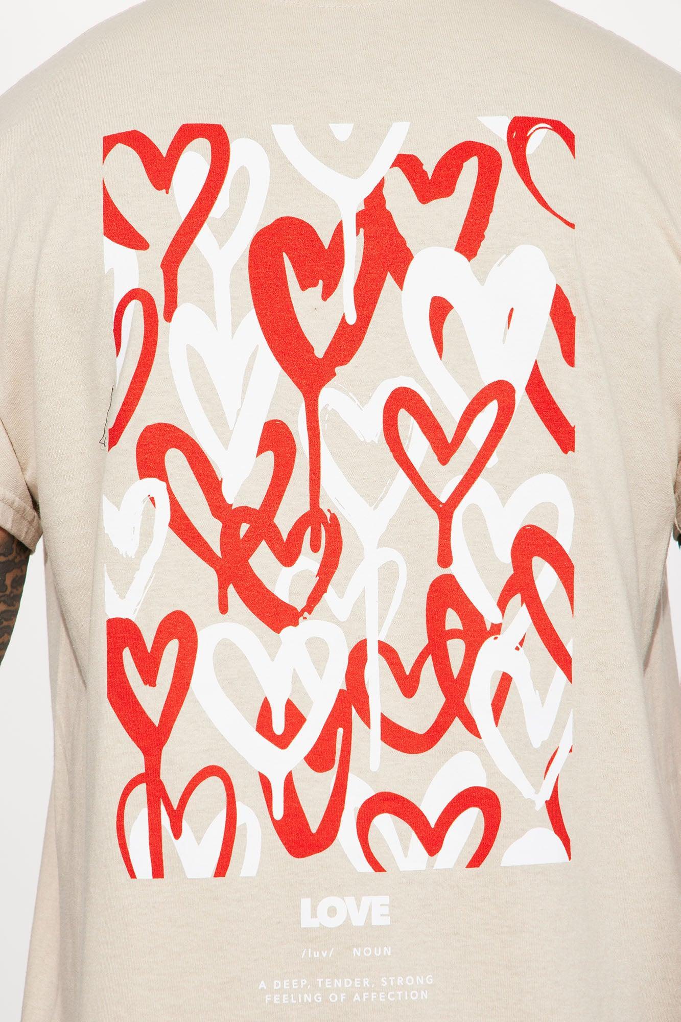 Love Drip Short Sleeve Tee - Taupe Product Image