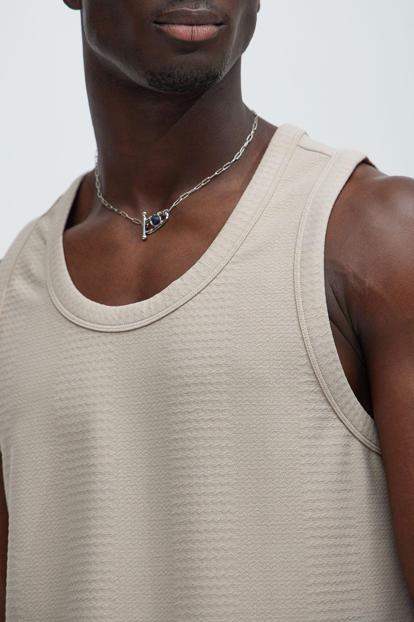 Angelo Textured Tank - Taupe Product Image