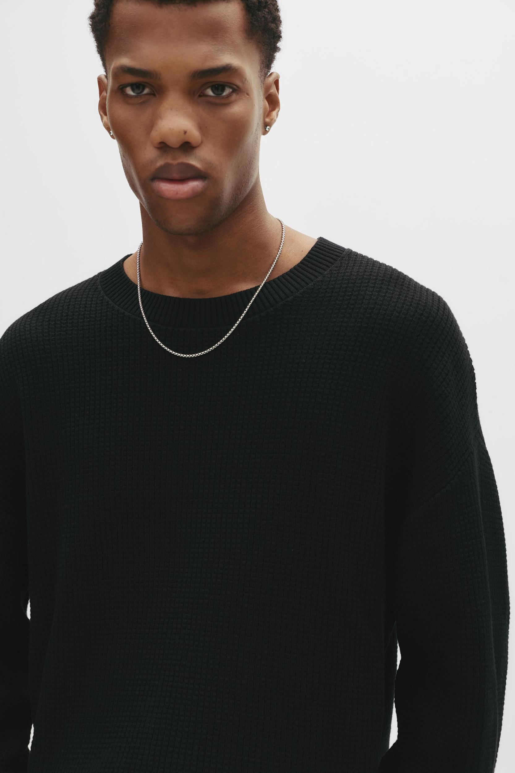 Waffle knit sweater Product Image