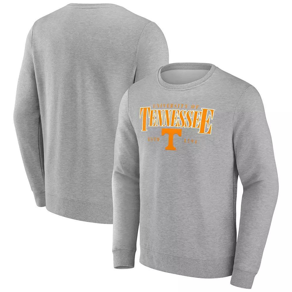Men's Fanatics Gray Tennessee Volunteers True Classics Act Fast Fleece Pullover Sweatshirt, Size: 2XL, Grey Product Image