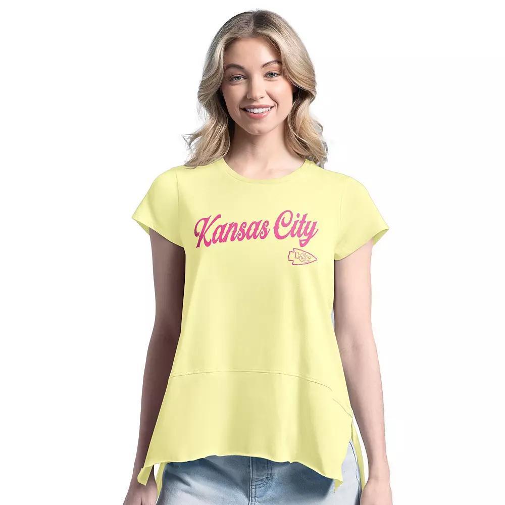 Women's Margaritaville Yellow Kansas City Chiefs Gametime Is Paradise T-Shirt,  Product Image