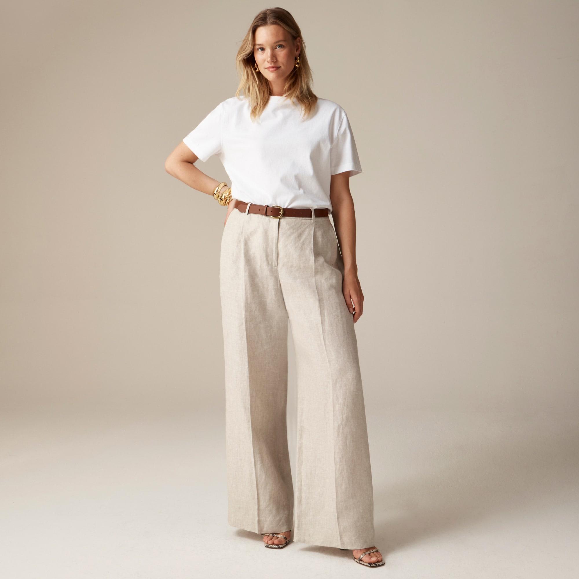 Wide-leg Essential pant in linen Product Image