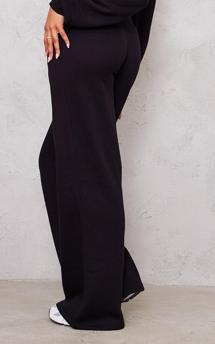 Tall Black High Waisted Wide Leg Sweatpant Product Image