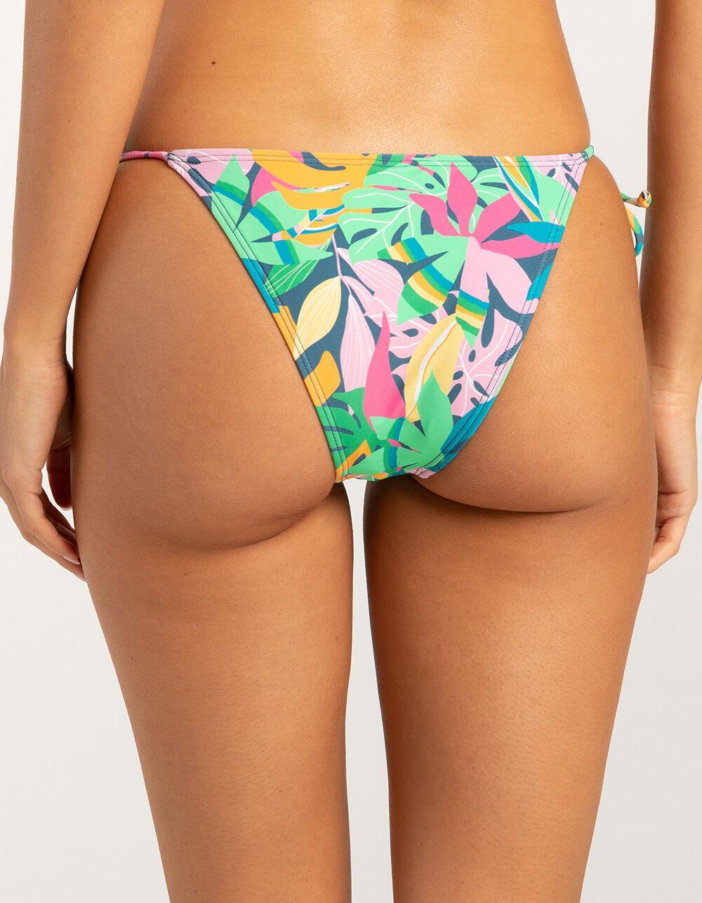 FULL TILT Tropical Tie Side Skimpy Bikini Bottoms - MULTI Product Image