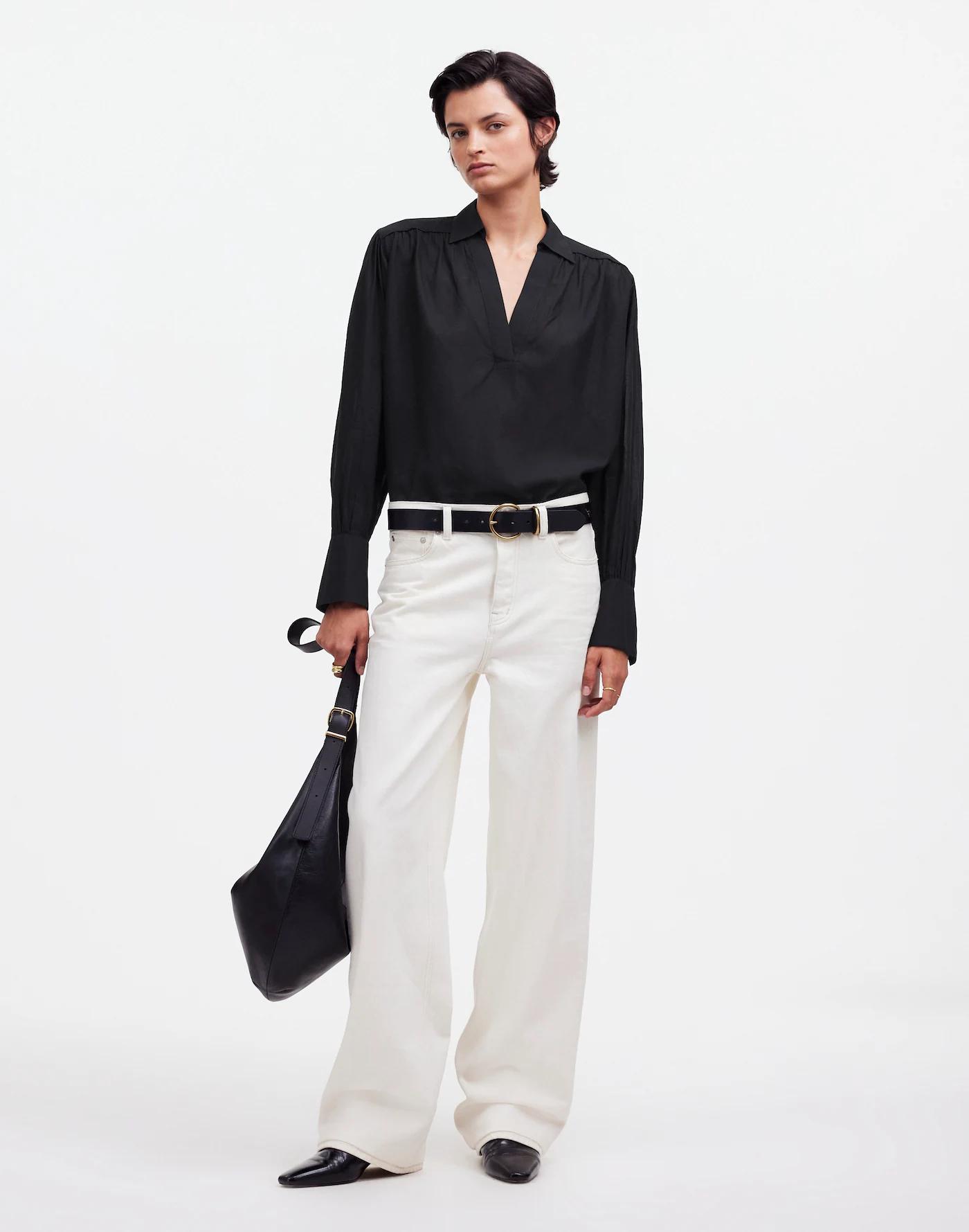 Easy Long-Sleeve Popover Shirt Product Image