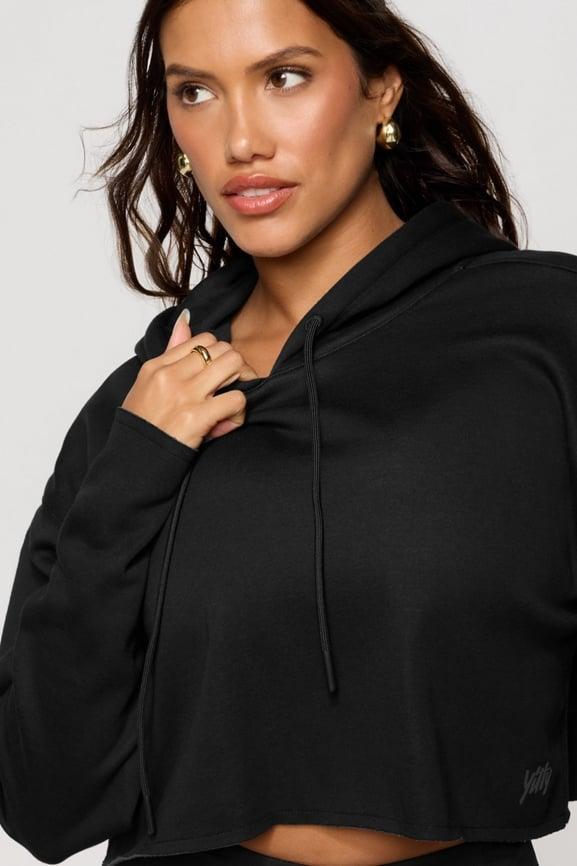 Cozy Fleece Everyday Cropped Hoodie Product Image