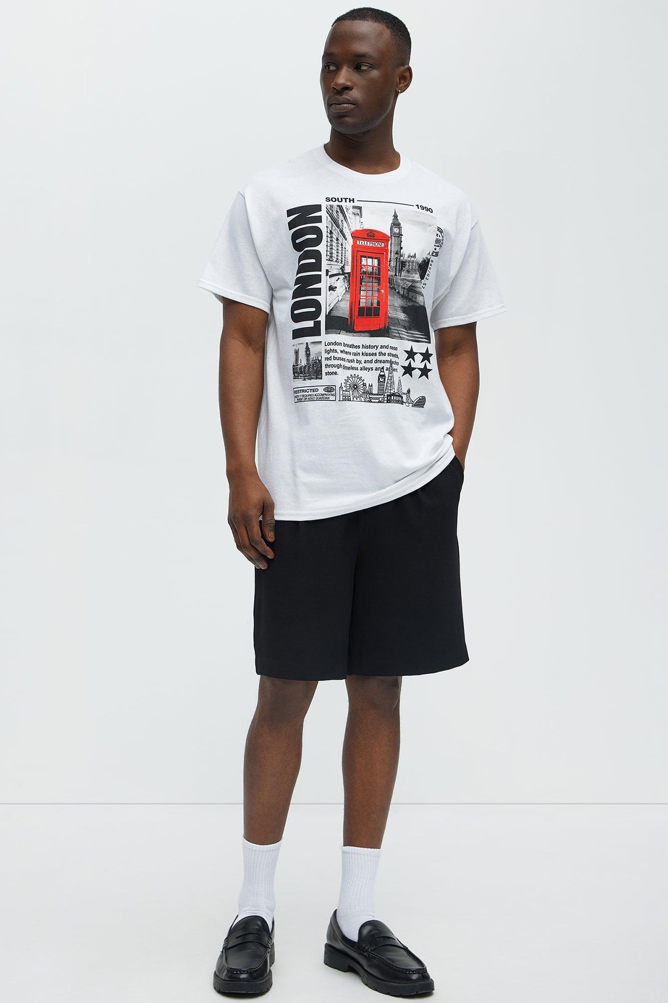 Midnight In London Short Sleeve Tee - White Male Product Image
