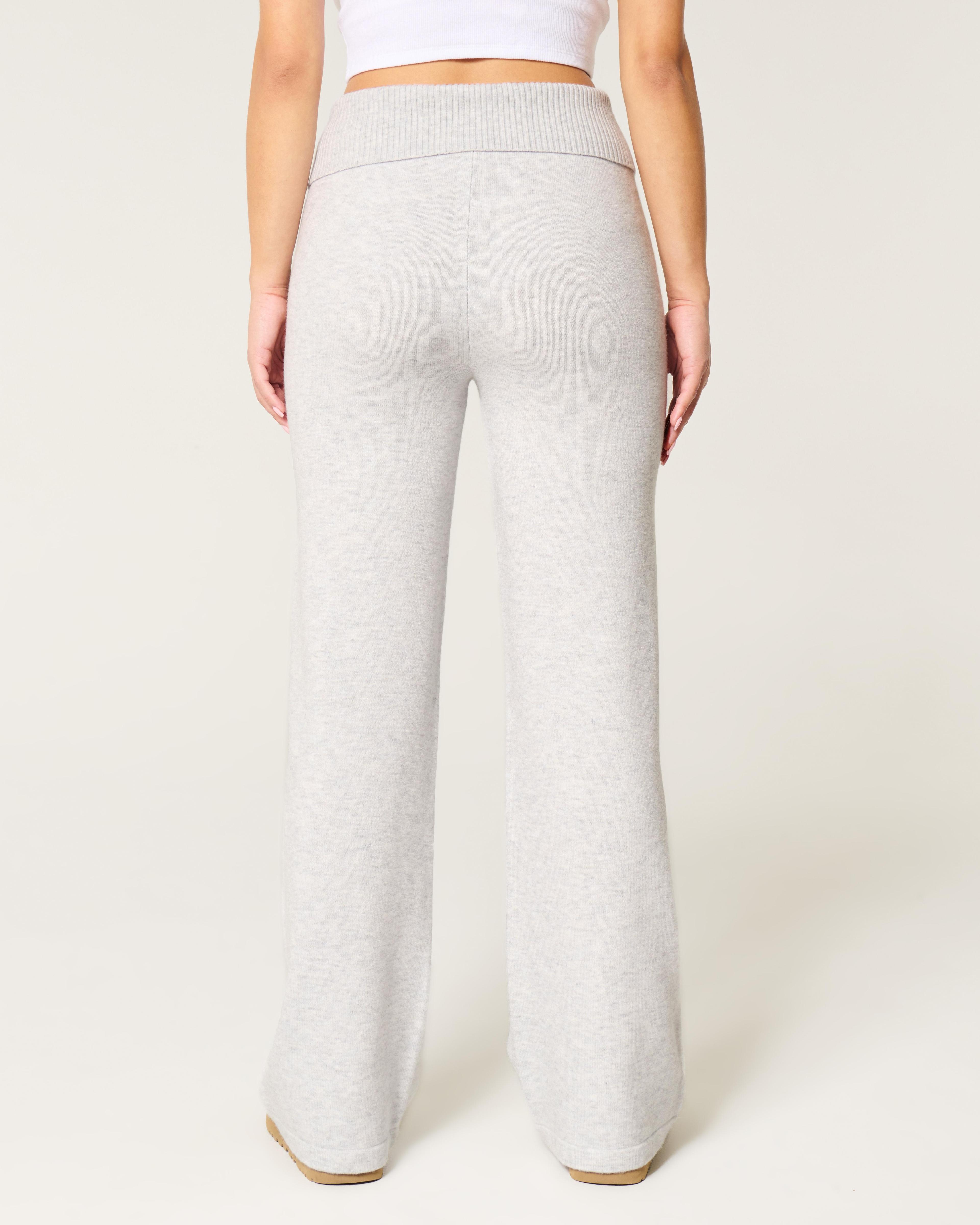 Gilly Hicks Sweater-Knit Straight Pants Product Image