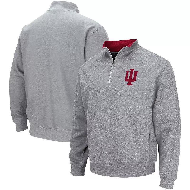 Men's Colosseum Heathered Gray NC State Wolfpack Tortugas Team Logo Quarter-Zip Jacket,  Product Image