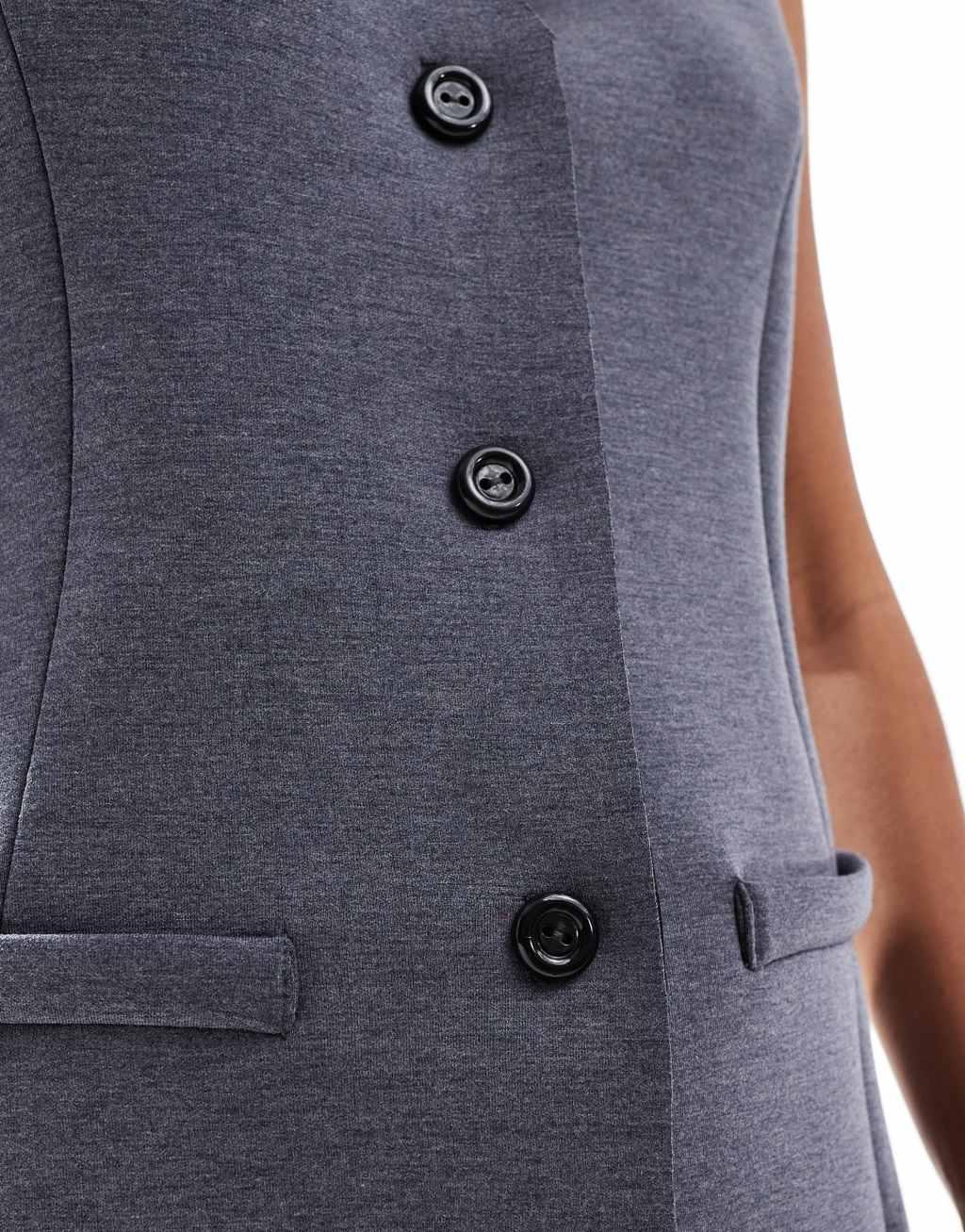 ASOS DESIGN scuba vest in gray - part of a set Product Image