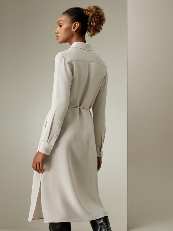 Rope Tie Plain Drape Dress Product Image