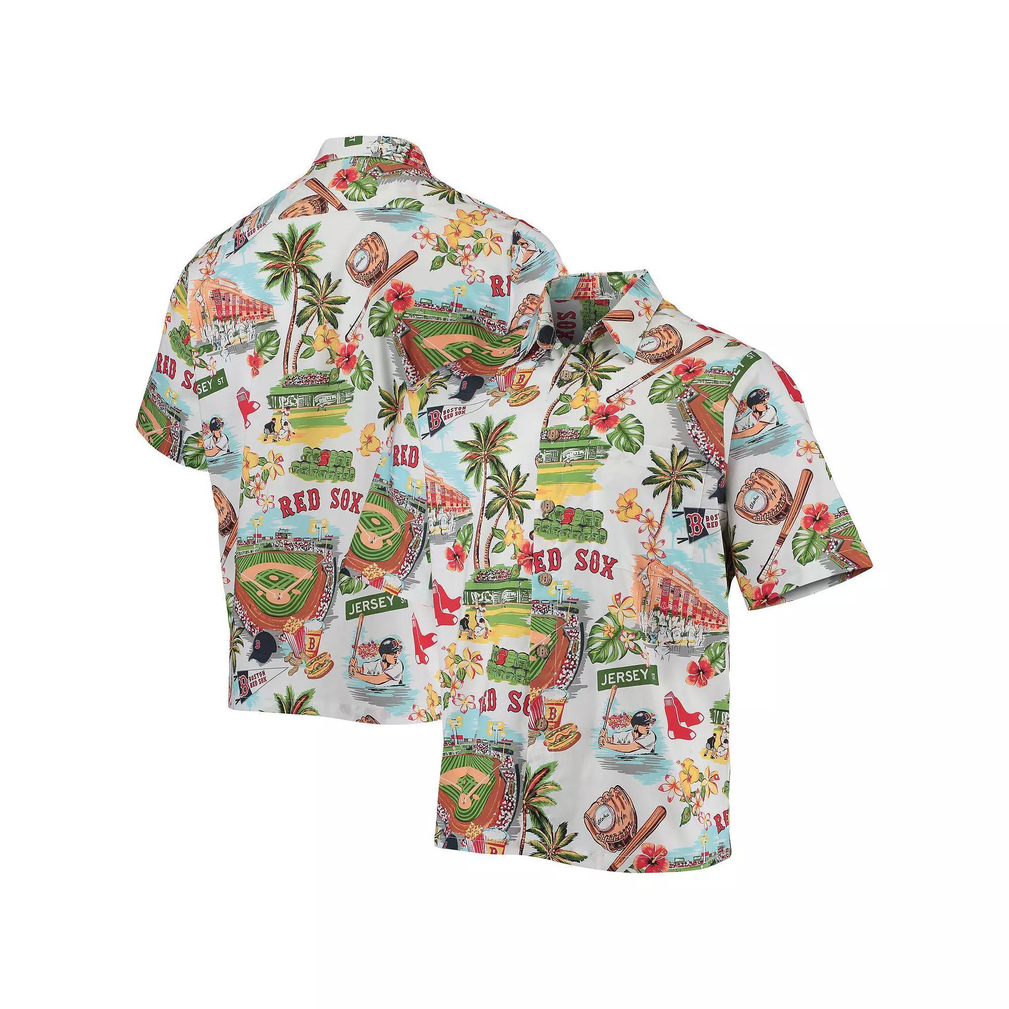 Men's Reyn Spooner White Boston Red Sox Scenic Button-Up Shirt,  Product Image