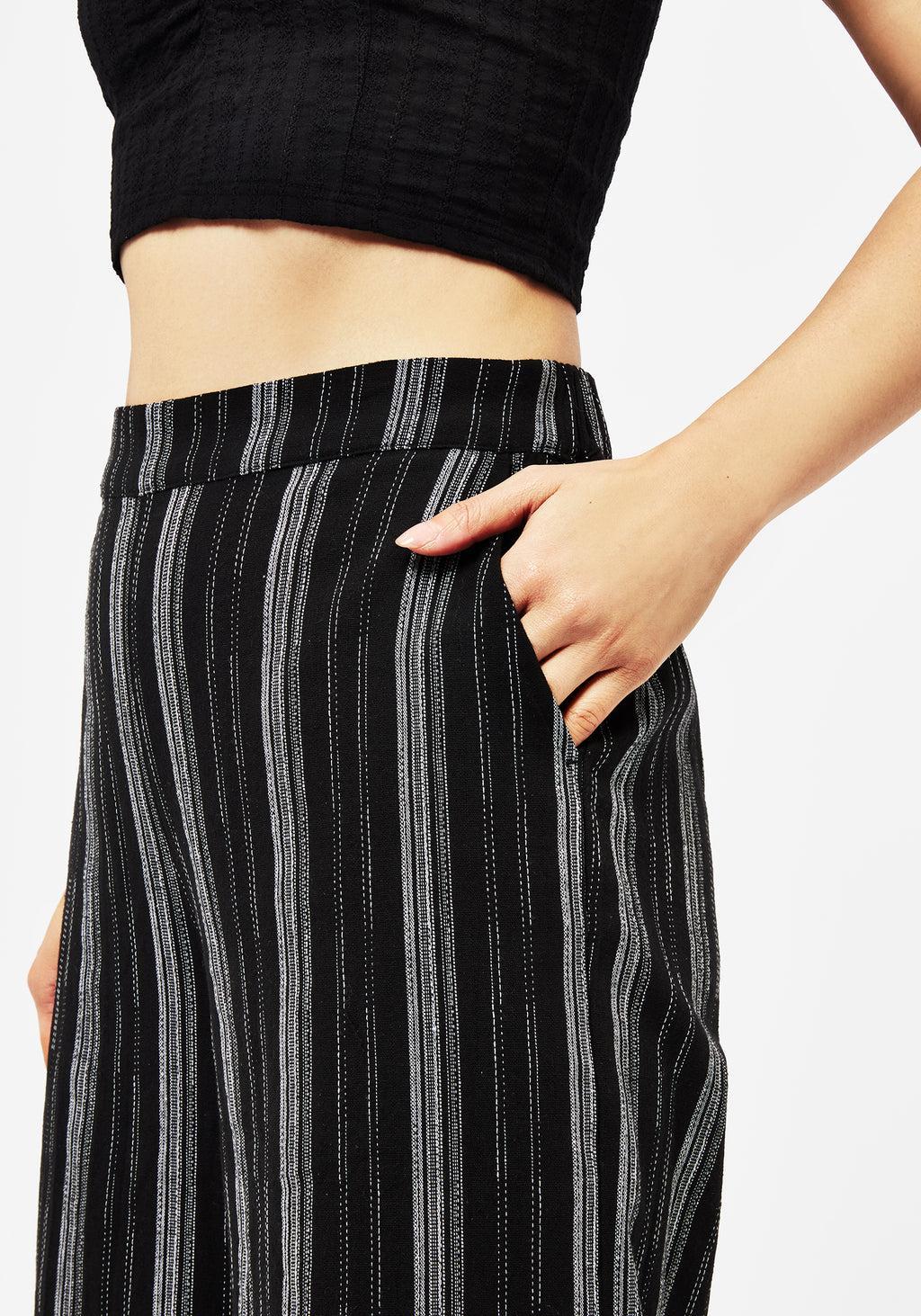 Clandestine Stripe Cotton-Blend Culottes Product Image