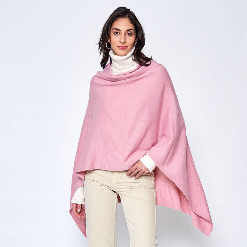 Light Tone Solid Diamond Shape Scarf Poncho Product Image