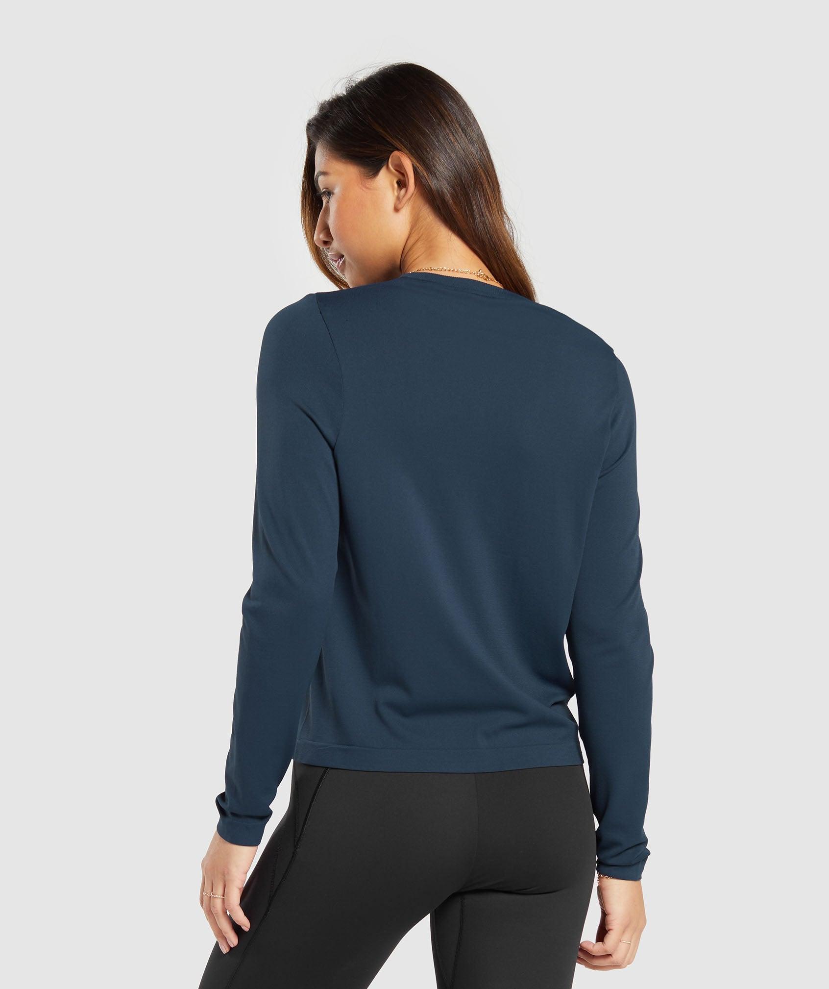 Gymshark Everyday Seamless Long Sleeve Top - Navy Female Product Image