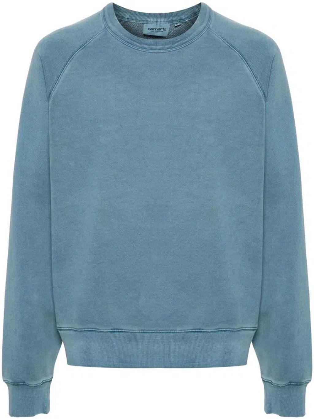 CARHARTT Taos Cotton Sweatshirt In 1y1gd Vancouver Blue Product Image