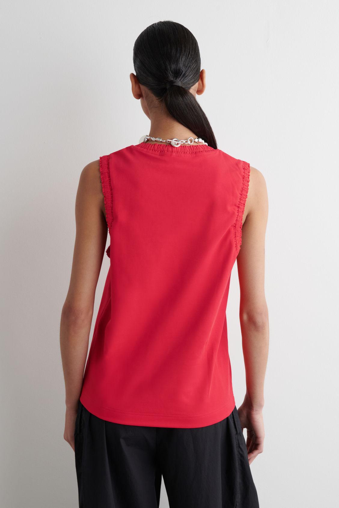 GATHERED COTTON TANK TOP Product Image