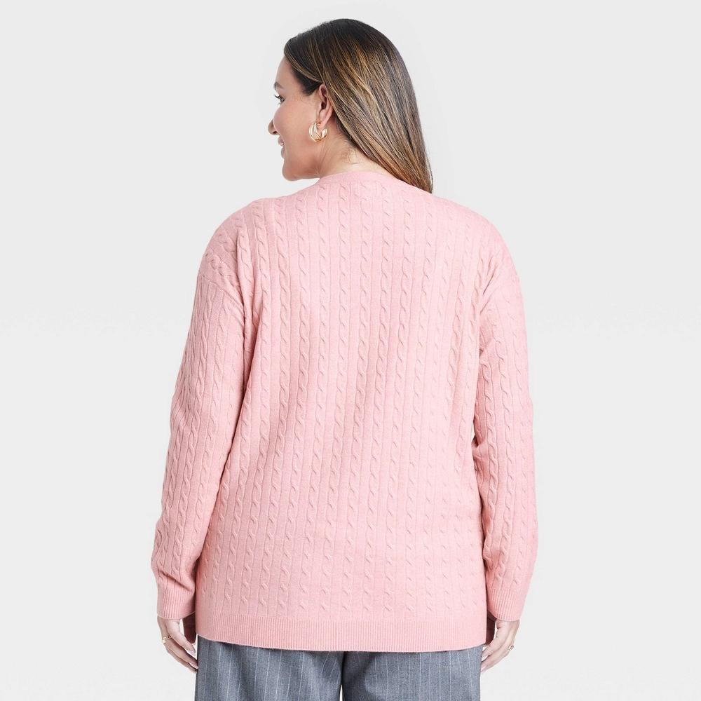 Womens Cable Cardigan - A New Day 4X Product Image