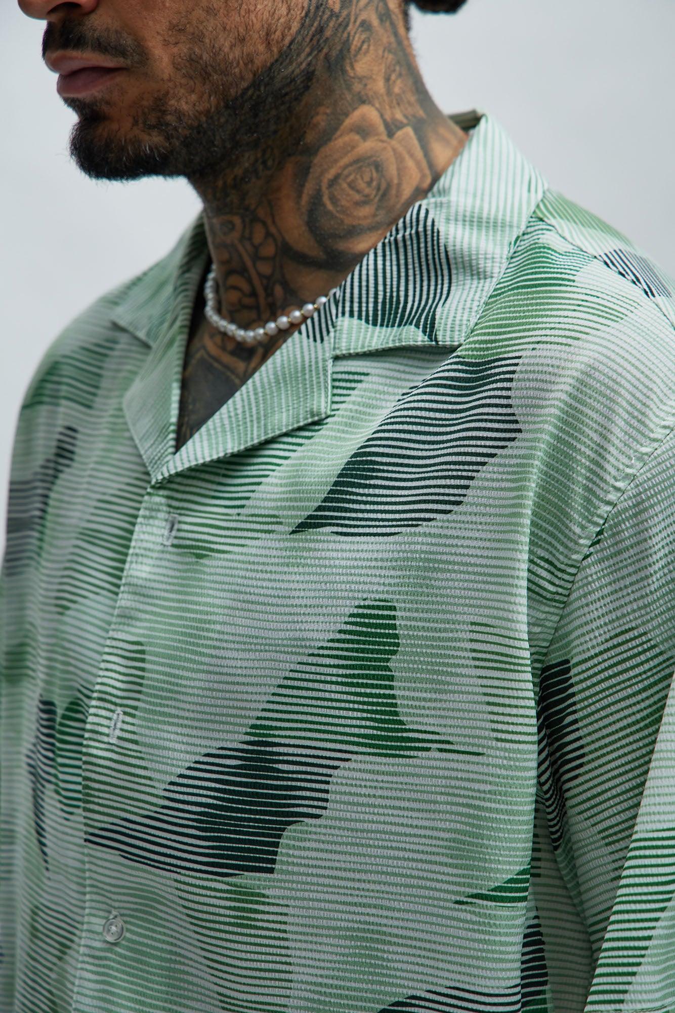 Baltic Textured Shirt - Green/combo Product Image