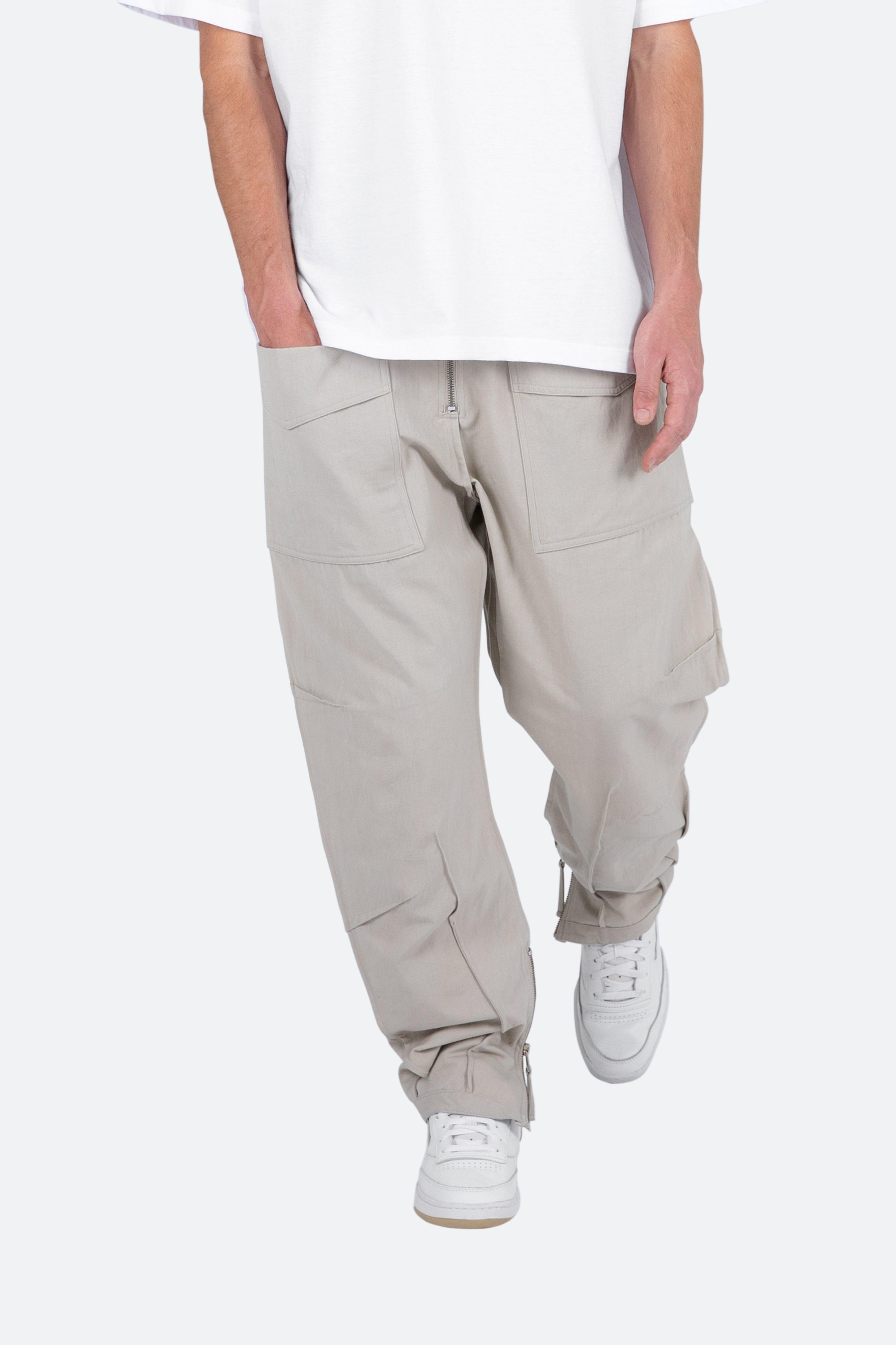 Multi Zip Cargo Pants - Stone Product Image