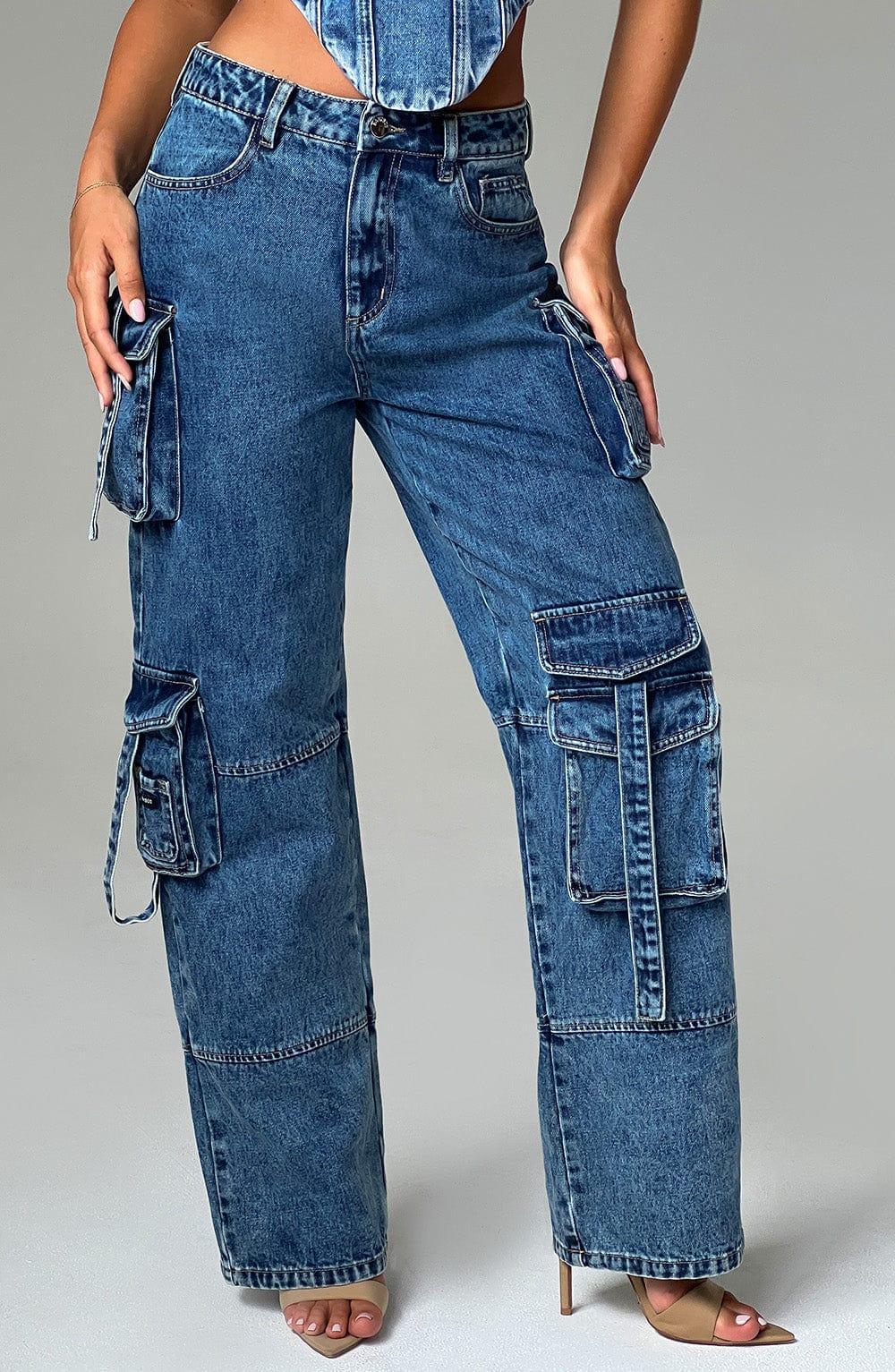 Brooklyn Cargo Pant - Dark Wash Product Image