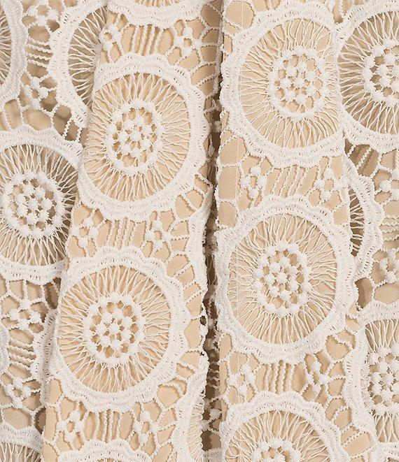 Preston & York Rita Lace Mock Neckline Tie Back Dress Product Image