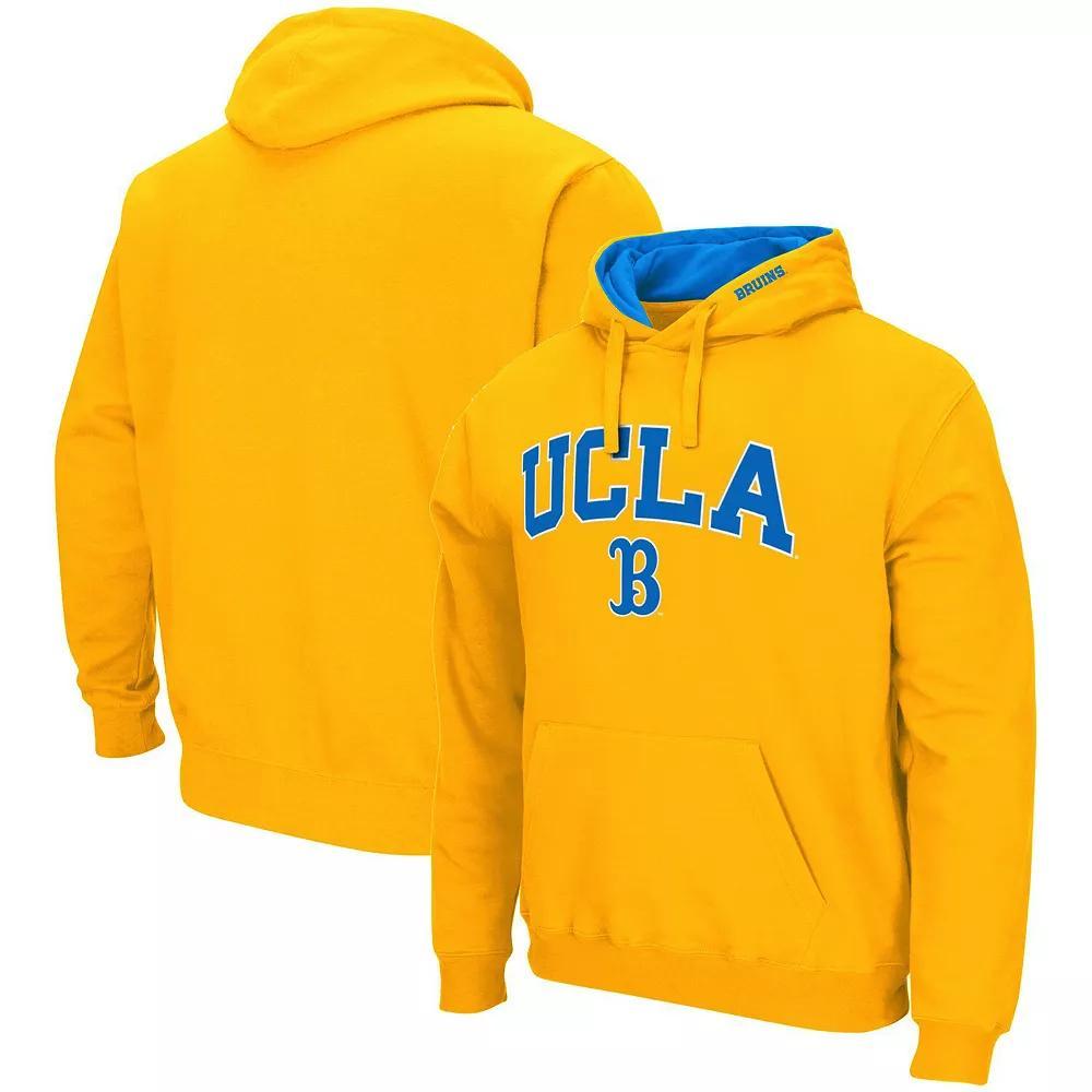 Men's Colosseum Gold UCLA Bruins Arch & Logo 3.0 Pullover Hoodie,  Product Image