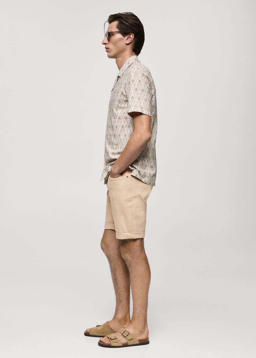 Mango Mens Denim Bermuda Shorts Product Image