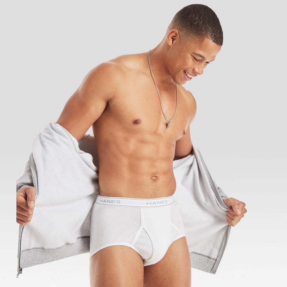 Hanes Mens White Cotton Brief Underwear, 9-Pack XL Product Image