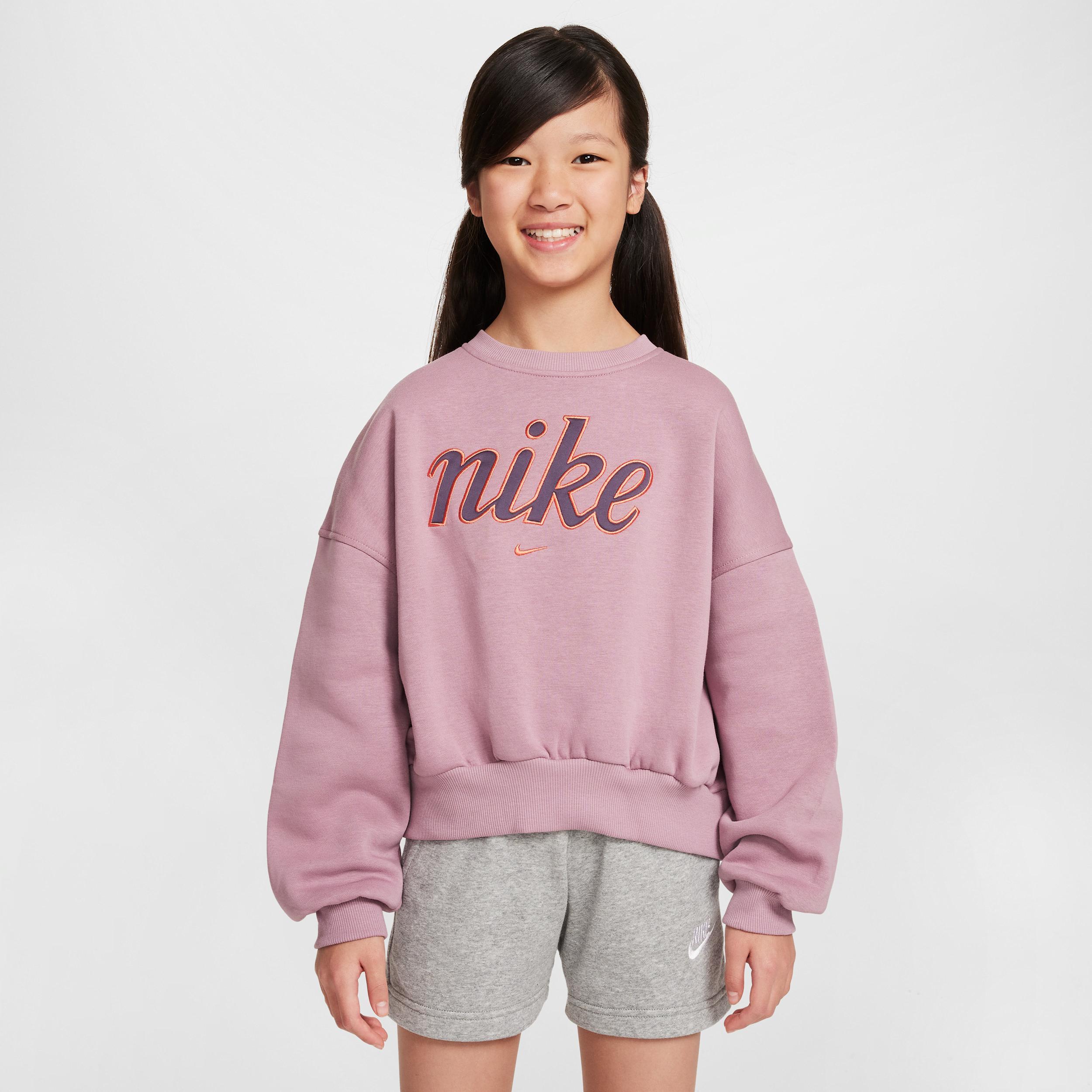 Women's Nike Sportswear Club Fleece Girls' Boxy Crew-Neck Sweatshirt Product Image