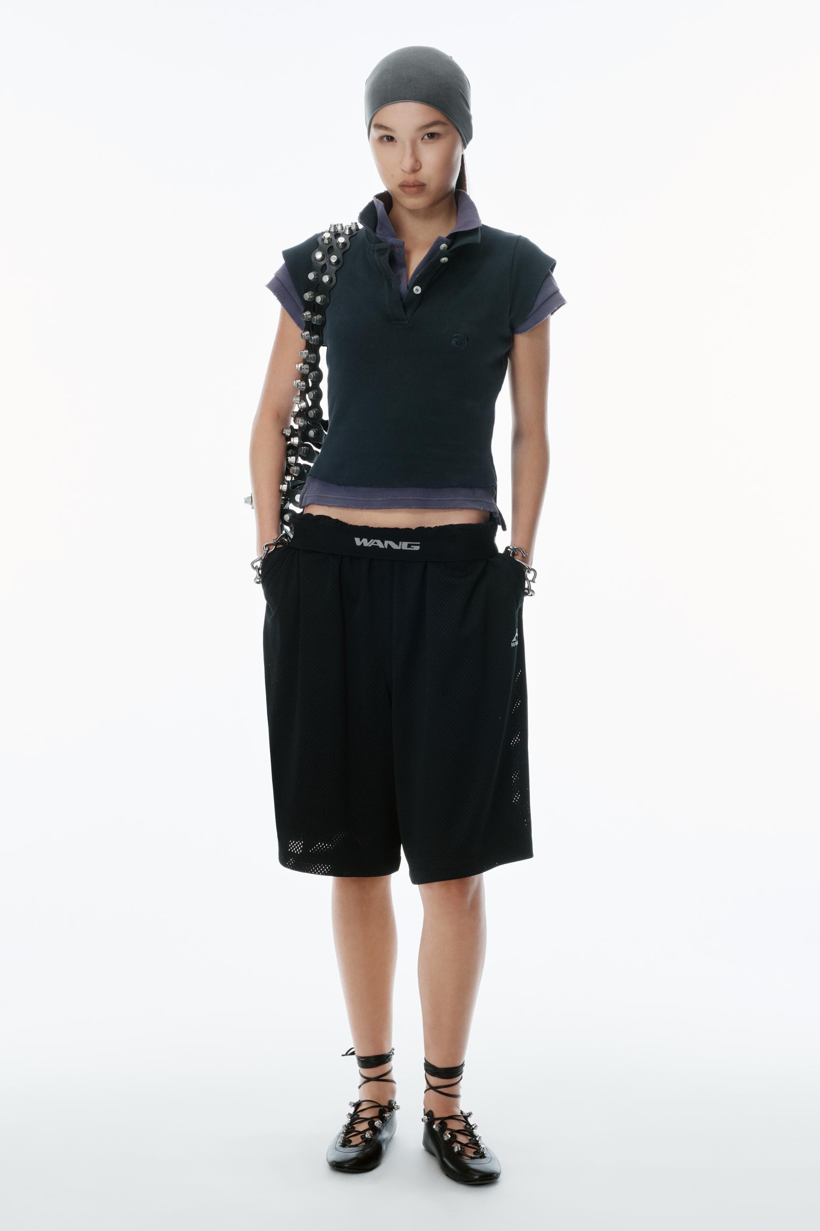 Unisex Athletic Mesh Logo Basketball Shorts Product Image